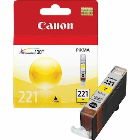 Canon Dye Ink Cartridge, 530 Page Yield, Yellow CNMCLI221Y